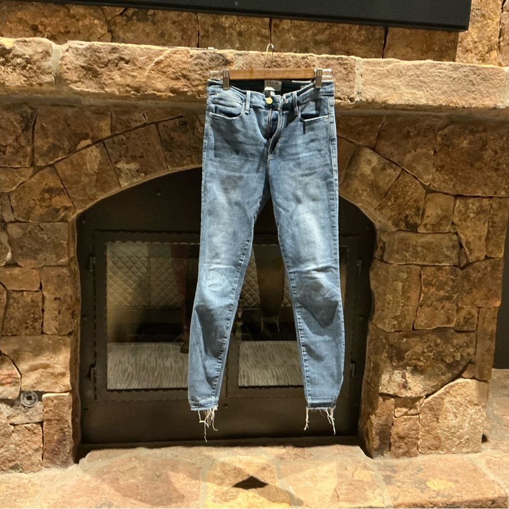 Frame Denim Light Blue Ankle Jeans